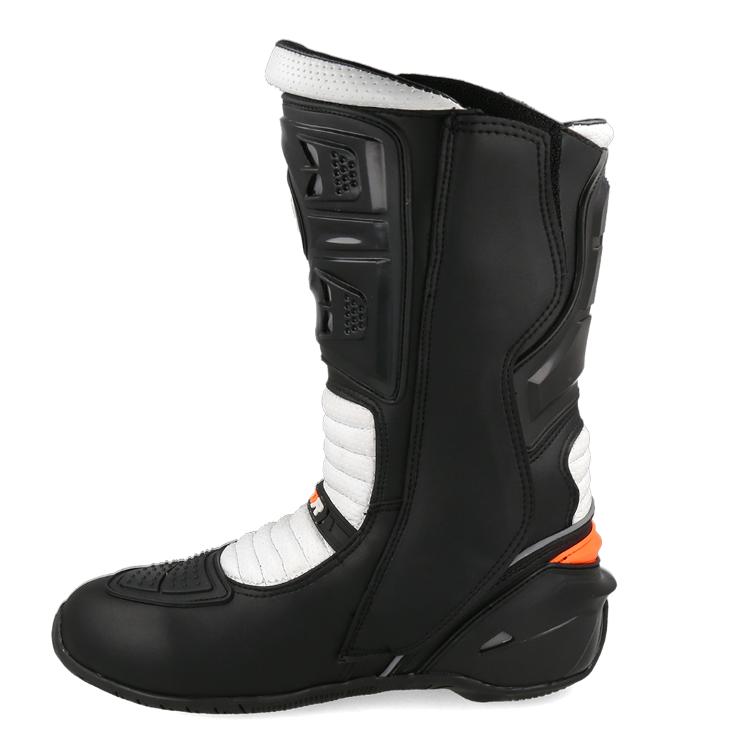 BOTA MUJER TOURING BLANCO - NARANJA NEON