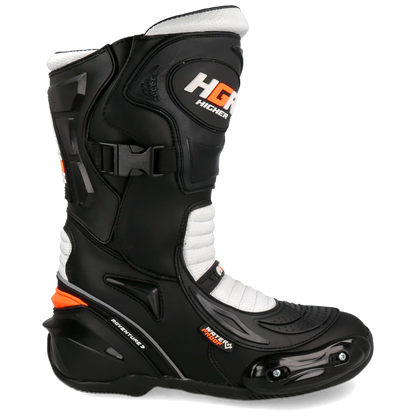 BOTA HOMBRE TOURING BLANCO - NARANJA NEON