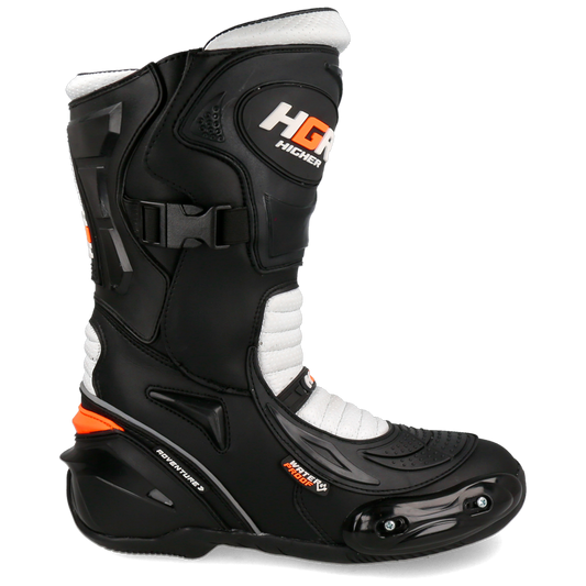 BOTA HOMBRE TOURING BLANCO - NARANJA NEON