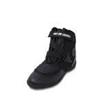 Botín de motociclista HGR Urban Soft, diseño negro con correas cruzadas, ideal para uso urbano diario.